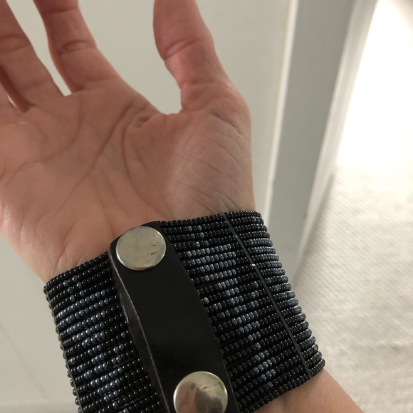 Handmade beaded cuff bracelet - Picture 7 of 7